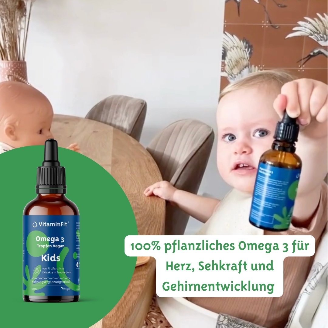 Vegane Omega 3 Kinder Tropfen 50 ml