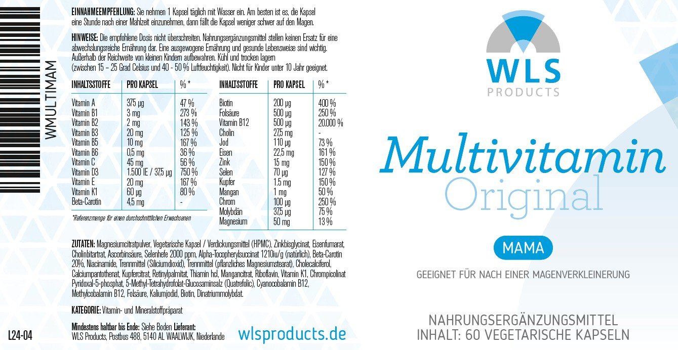 WLS Multivitamin Original MAMA 60 Kapseln