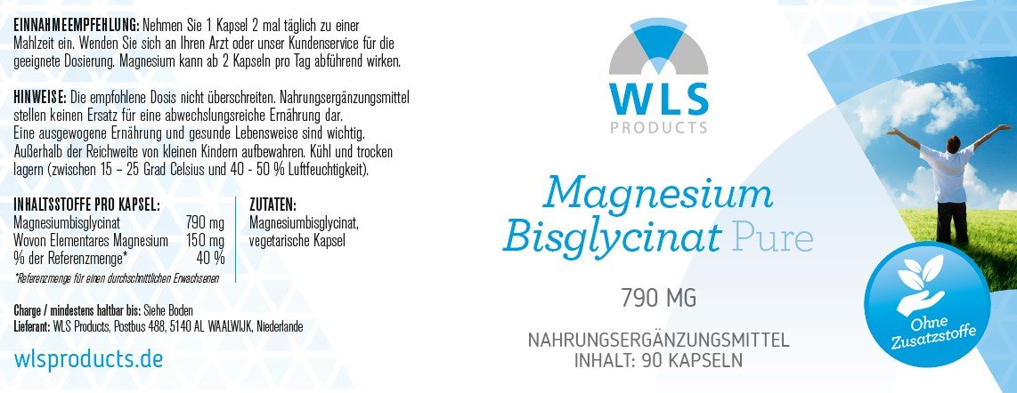 Magnesium Bisglycinat, 90 Kapseln