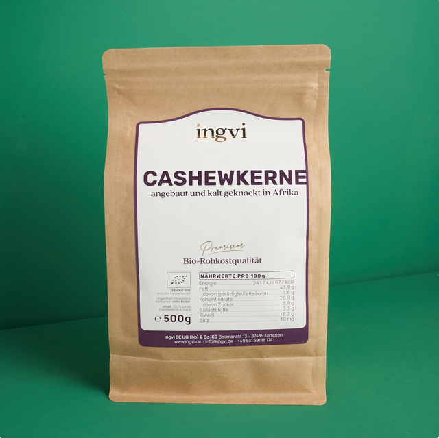 Cashewkerne Rohkostqualität Bio, 500g