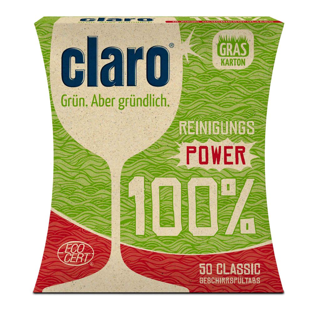 100% Reinigungspower Claro, 50 Geschirrspültabs